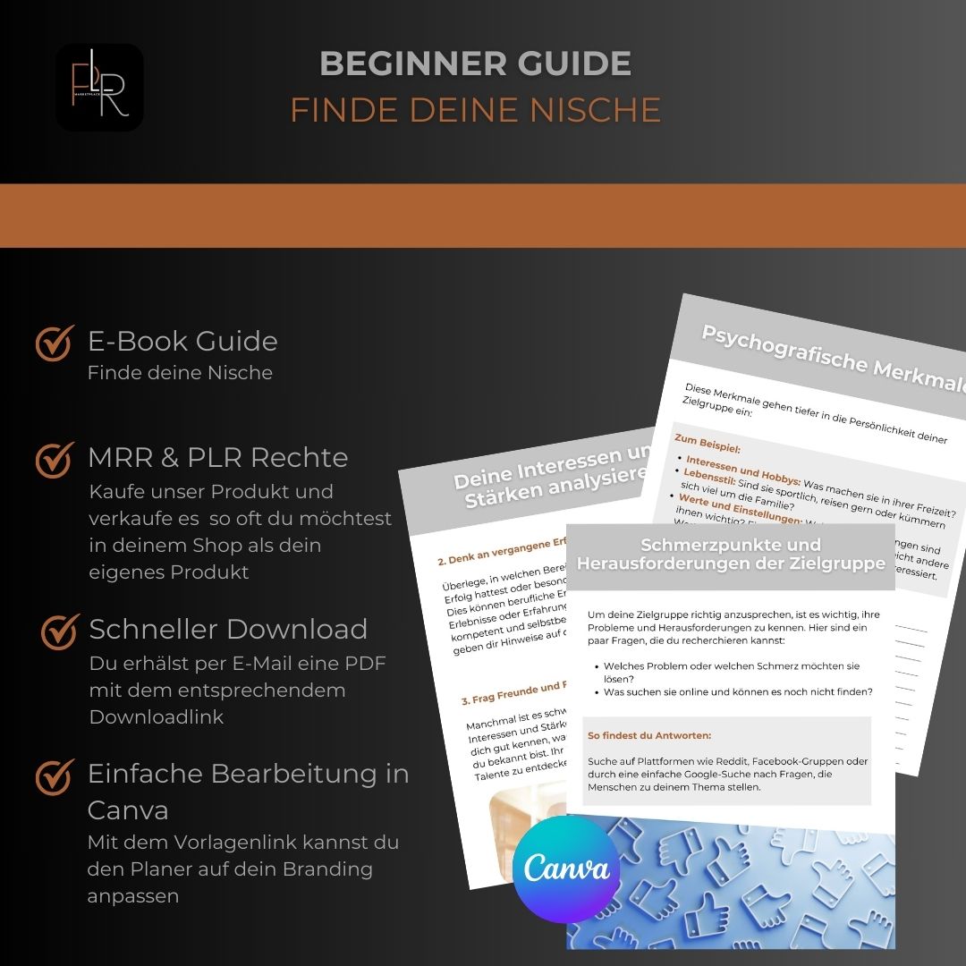 PLR | Beginner Guide Finde deine Nische